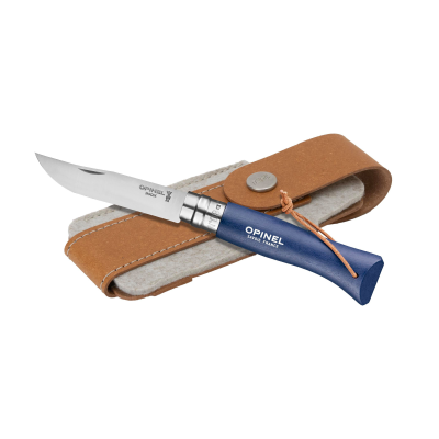 Picture of OPINEL COLORAMA NO 08 POCKET KNIFE in a Belt Pouch in Blue