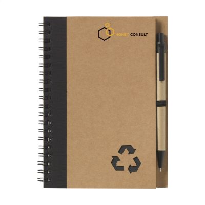 Picture of RECYCLE NOTE-L PAPER NOTE BOOK in Black