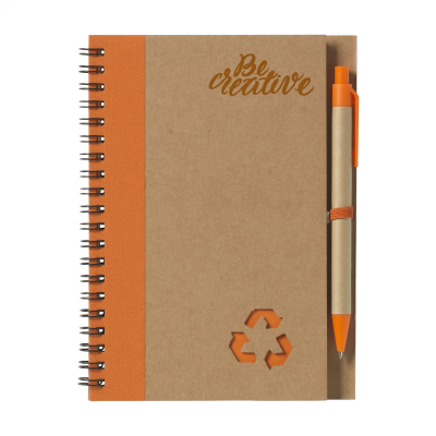 Picture of RECYCLE NOTE-L PAPER NOTE BOOK in Orange