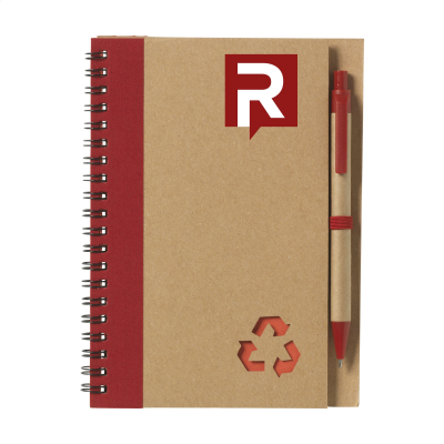 Picture of RECYCLE NOTE-L PAPER NOTE BOOK in Red