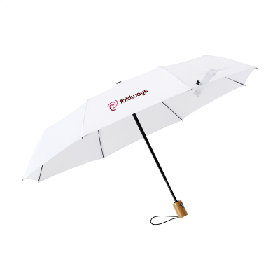 Picture of MICHIGAN FOLDING RCS RPET UMBRELLA 21 INCH in White