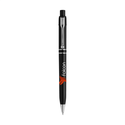 Picture of STILOLINEA RAJA SILVER CHROME RECYCLED PEN in Black.