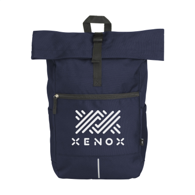 Picture of NOLAN RECYCLED RPET BACKPACK RUCKSACK in Dark Blue