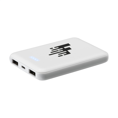 Picture of POCKETPOWER 5000 RCS RECYCLED POWERBANK CHARGER in White