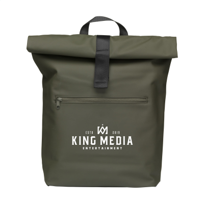 Picture of LENNON RCS RECYCLED ROLL-TOP BACKPACK RUCKSACK in Dark Green
