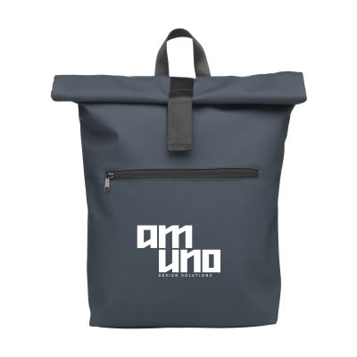 Picture of LENNON RCS RECYCLED ROLL-TOP BACKPACK RUCKSACK in Navy