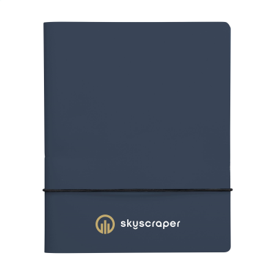 Picture of BONDED LEATHER REFILLABLE PAPER NOTE BOOK A5 in Dark Blue