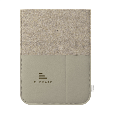 Picture of RECYCLED FELT & APPLE LEATHER LAPTOP SLEEVE 14 INCH in Taupé