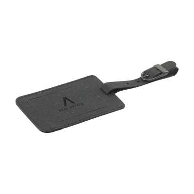 Picture of BONDED LEATHER LUGGAGE TAG in Black