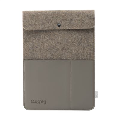 Picture of RECYCLED FELT & APPLE LEATHER LAPTOP SLEEVE 14 INCH in Taupé