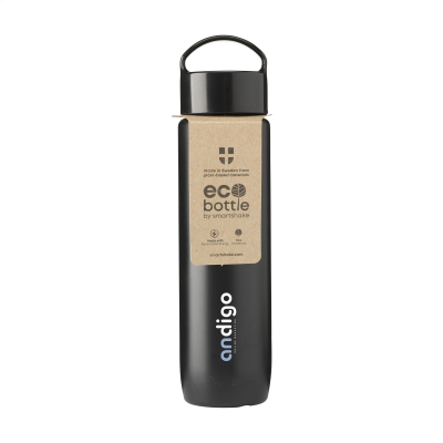 Picture of ECOBOTTLE SLIM 450 ML PLANT BASED - MADE in EU in Black.