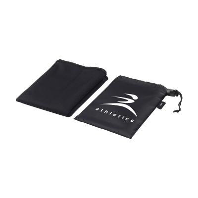 Picture of COOLDOWN RPET SPORTS COOLING TOWEL in Black.