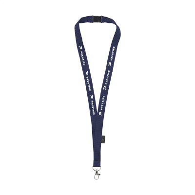 Picture of LANYARD SAFETY RPET 2 CM LANYARD in Navy Blue.