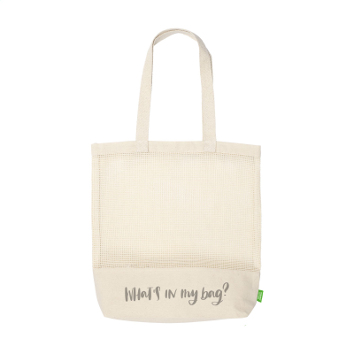 Picture of NATURA ORGANIC MESH SHOPPER (180 G & M²) SHOPPER TOTE BAG in Naturel.