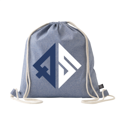 Picture of RECYCLED COTTON PROMOBAG BACKPACK RUCKSACK in Blue