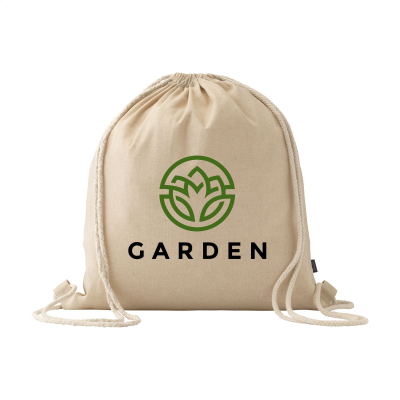 Picture of RECYCLED COTTON PROMOBAG BACKPACK RUCKSACK in Beige.