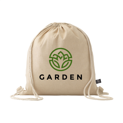 Picture of RECYCLED COTTON PROMOBAG BACKPACK RUCKSACK in Beige.