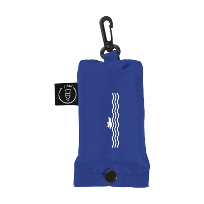 Picture of SHOP EASY RPET FOLDING SHOPPER TOTE BAG in Blue.