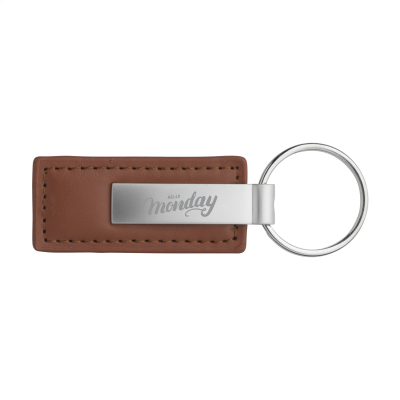 Picture of LEATHERKEY KEYRING in Brown.