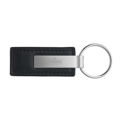 LEATHERKEY KEYRING in Black