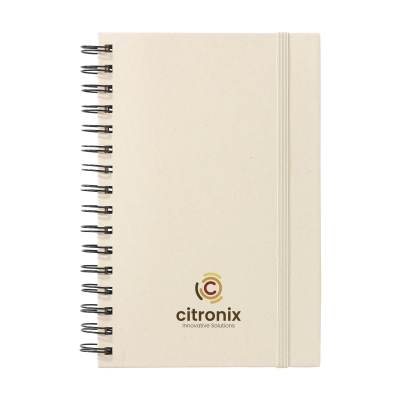 Picture of SUGARCANE BAGASSE SPIRAL PAPER NOTE BOOK A5 in Ecru