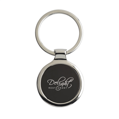 Picture of KEYTAG CIRCLE KEYRING in Black