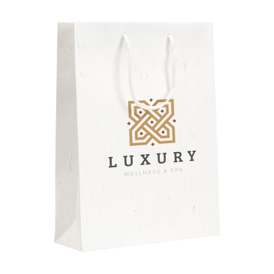 Picture of LEAF IT BAG RECYCLED with Straw Fibres (180 G & M²) L in White.