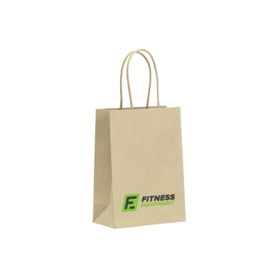 Picture of LEAF IT BAG RECYCLED GRASS PAPER (120 G & M²) S in Brown.