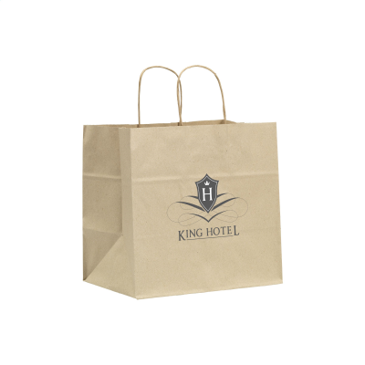 Picture of LEAF IT BAG RECYCLED GRASS PAPER (90 G & M²) L in Brown