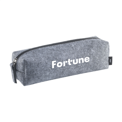 Picture of PENCIL CASE GRS RPET FELT in Grey.