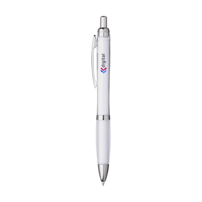 Picture of ATHOS SOLID GRS RECYCLED ABS PEN in White.