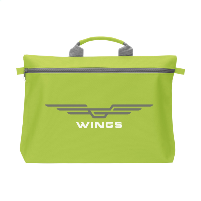 Picture of DOCUTRAVEL DOCUMENT BAG in Lime