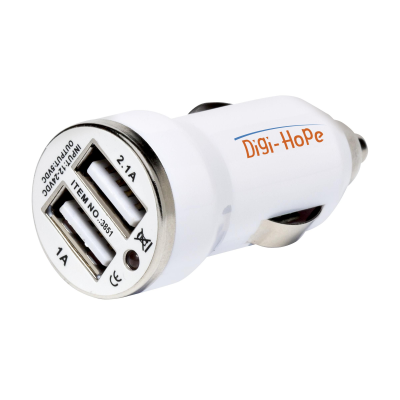 Picture of DUAL USB CARCHARGER in White
