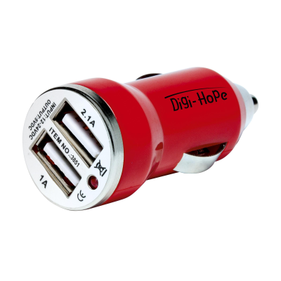 Picture of DUAL USB CARCHARGER in Red