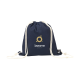 Picture of PROMOCOLOUR GRS RECYCLED COTTON BACKPACK RUCKSACK (150 G & M²) in Navy