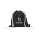 Picture of PROMOCOLOUR GRS RECYCLED COTTON BACKPACK RUCKSACK (150 G & M²) in Black