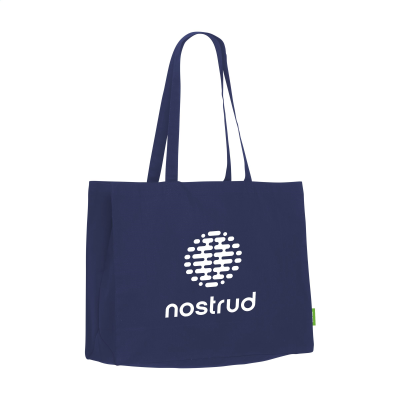 Picture of ECO SHOPPER ORGANIC COTTON (180 G & M²) SHOPPER TOTE BAG in Navy.