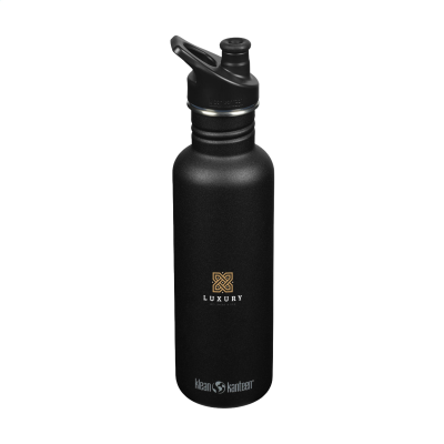 Picture of KLEAN KANTEEN CLASSIC RECYCLED WATER BOTTLE 800 ML in Black.
