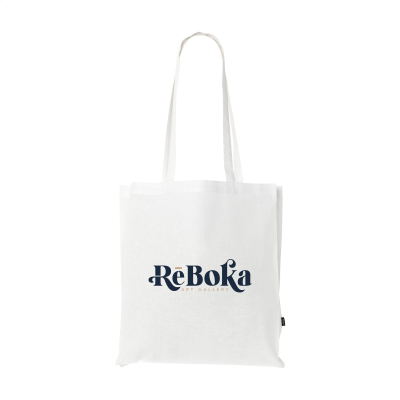 Picture of COLOUR SQUARE BAG GRS RECYCLED COTTON (150 G & M²) in White.
