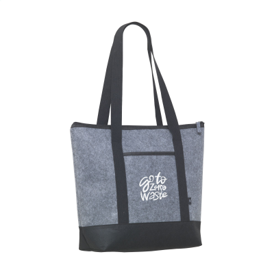 Picture of FELTRO RPET COOLSHOPPER SHOPPER TOTE BAG & COOL BAG in Grey