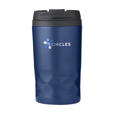 Picture of GRAPHIC MINI MUG RCS RECYCLED STEEL 250 ML THERMO CUP in Blue.