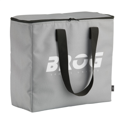 Picture of RPET FRESHCOOLER-XL COOL BAG in Grey.