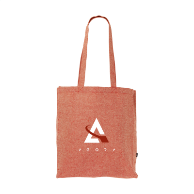 Picture of MELANGE SHOPPER GRS RECYCLED CANVAS (280 G & M²) BAG in Red.