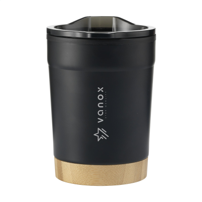 Picture of KOBE BAMBOO RCS RECYCLED STEEL 350 ML COFFEE CUP in Black.