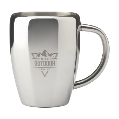 Picture of STEELMUG RCS RECYCLED STEEL 220 ML DRINK CUP in Silver.