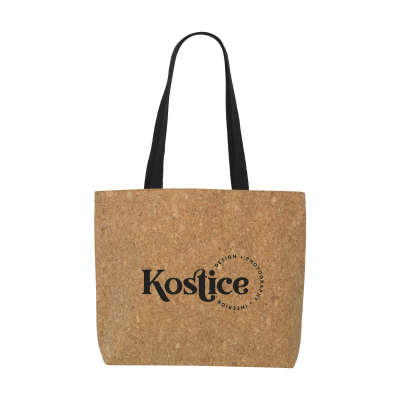 Picture of LAGOS CORK SHOPPER TOTE BAG in Black.