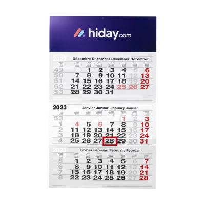 Picture of TRI-MONTH CALENDAR JUMBO