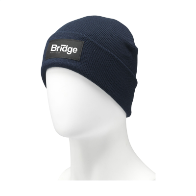 Picture of STAVANGER RPET BEANIE HAT in Blue.