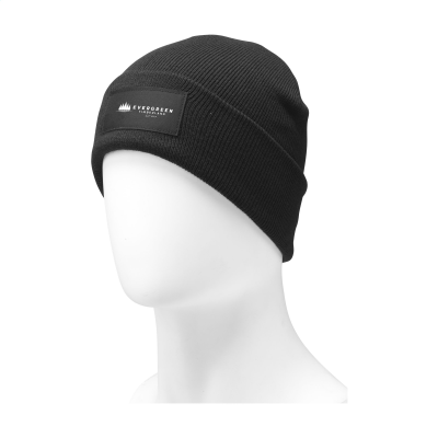 Picture of STAVANGER RPET BEANIE HAT in Black.