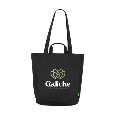 Picture of ORGANIC COTTON CANVAS TOTE BAG (280 G & M²) in Black.